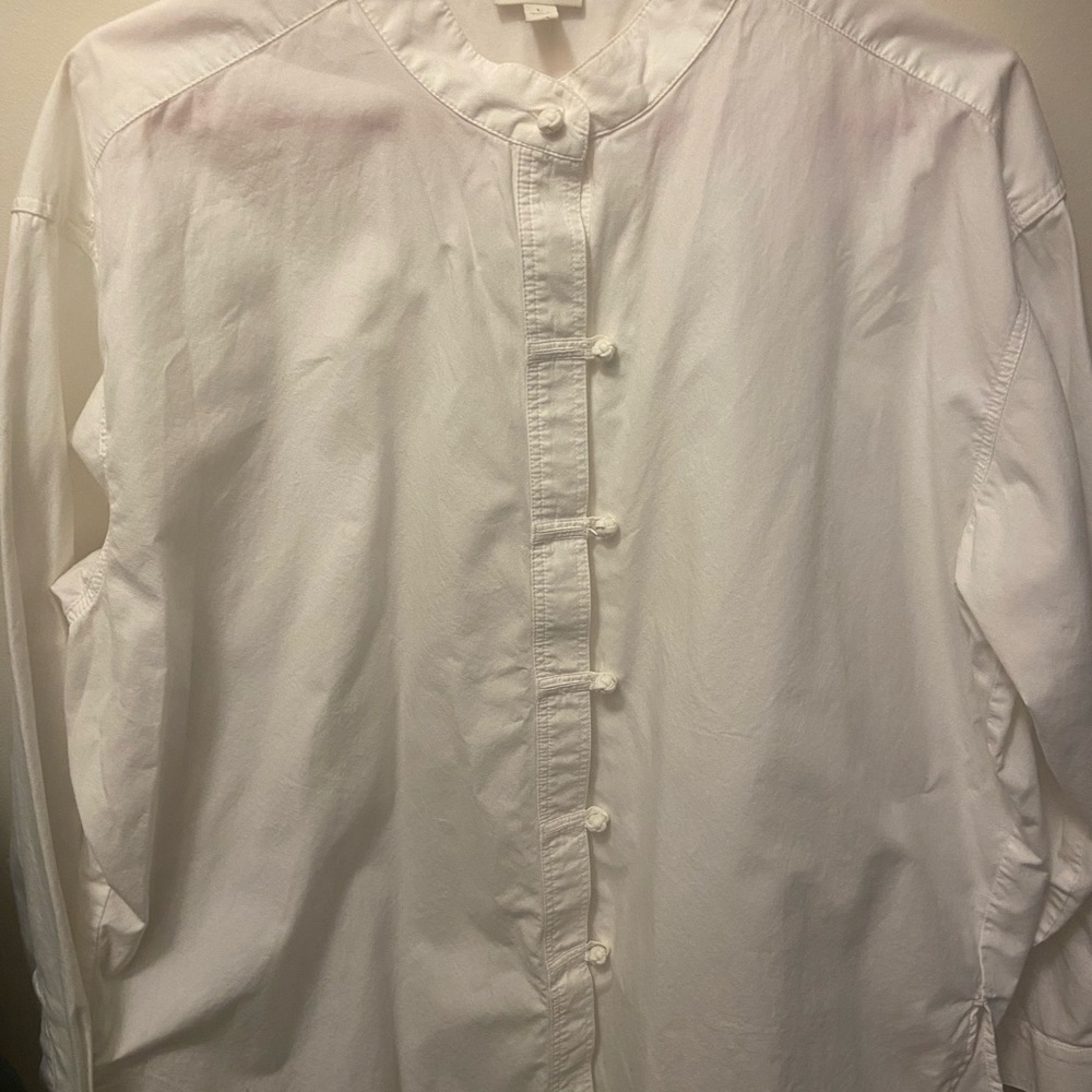 J. Jill Cream Button-Up Blouse